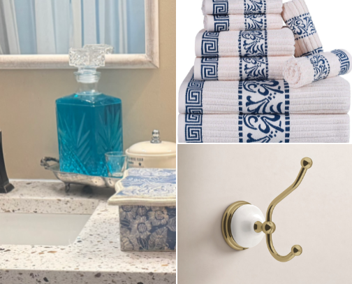Pretty, Practical & a Bit Extra - Bathroom Edition cover photo collage