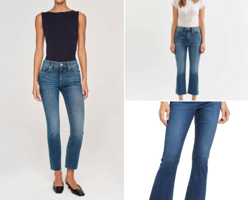 Petite perfect length jeans cover photo collage