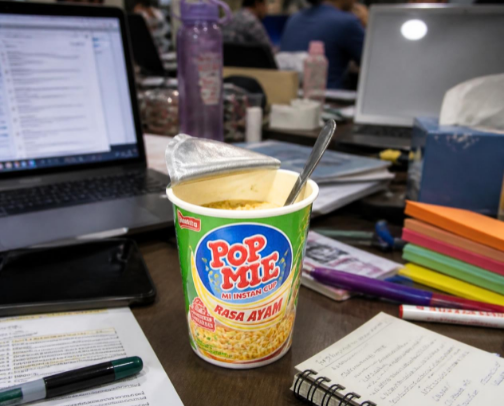 A fun and delicious quick fix for sudden hunger pangs! My favorite: Indonesian cup noodles. cover photo collage