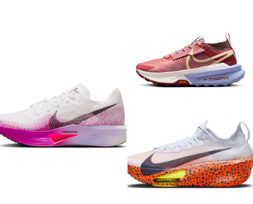Running shoes cover photo collage