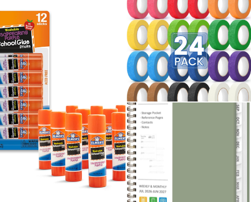 School Supplies cover photo collage