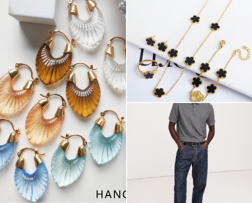 Trendy, modern accessories cover photo collage