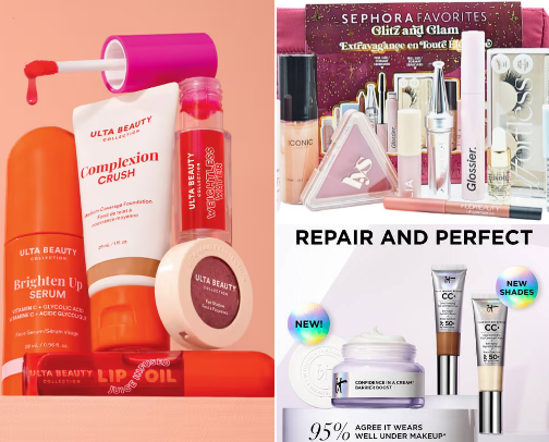 Makeup/skin care cover photo collage