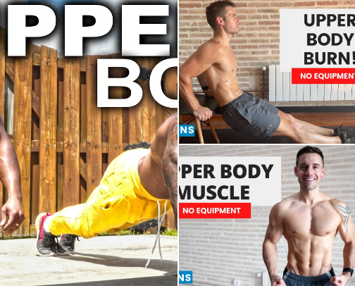 🏋🏻At home workout - Upper Body🏋🏻 cover photo collage