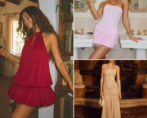 valentines day fashion recs cover photo collage