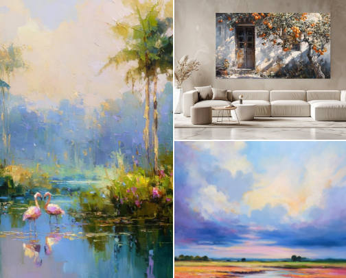 Landscape, Seascapes and Architectural Art cover photo collage