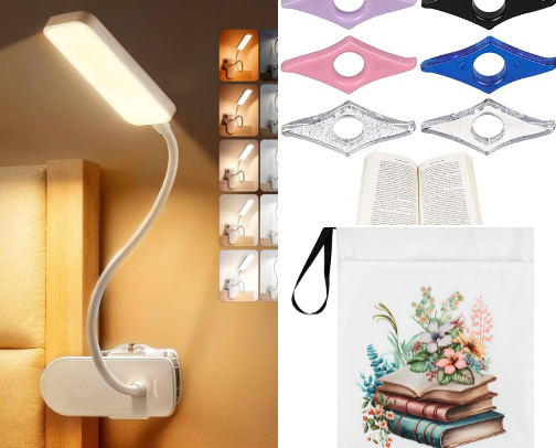 Reading Accessories for Squeezing in More Pages cover photo collage
