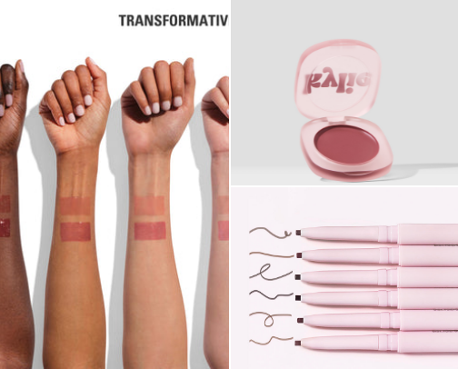 Beauty products cover photo collage