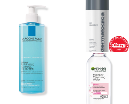 my holy grail skincare products ✨ cover photo collage