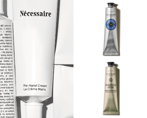 Hand creams cover photo collage