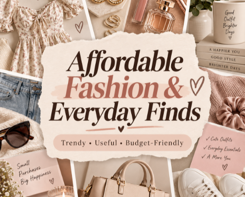 Affordable Fashion & Everyday Finds cover photo collage