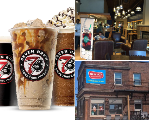 My favorite places for coffee and fun drinks cover photo collage