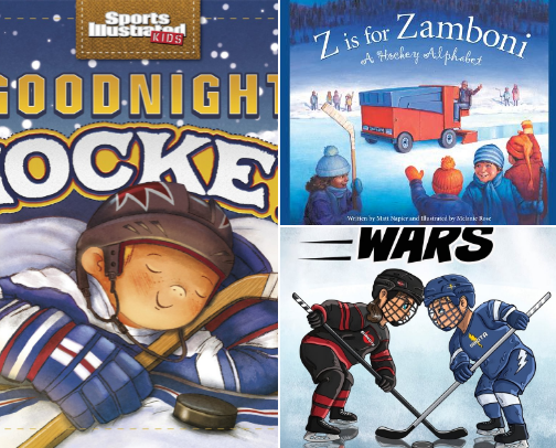 🏒 Hat Tricks & Heart: Hockey Books for Kids cover photo collage