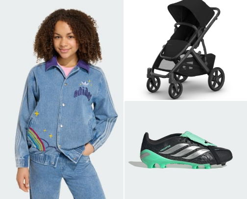 Adidas Kids Denim Jacket & Outfits cover photo collage