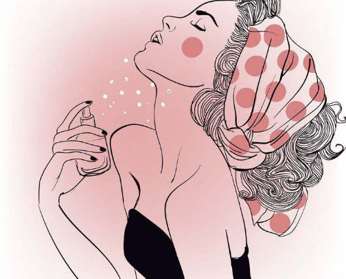 romantic, seductive perfumes cover photo collage