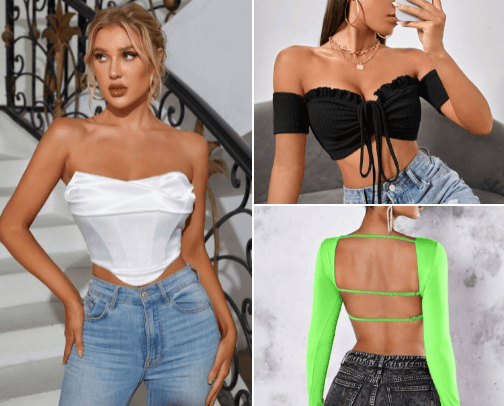 S H E I N - Women's tops cover photo collage