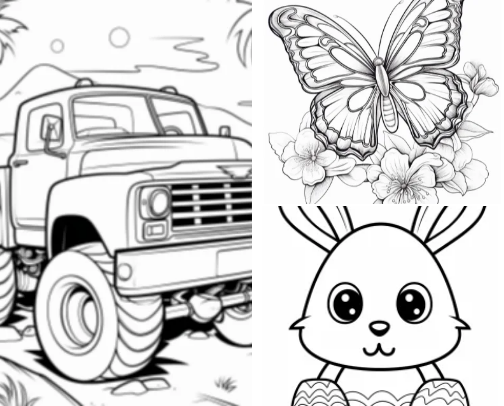 Fun Creative Pages Ready to Print Instantly cover photo collage