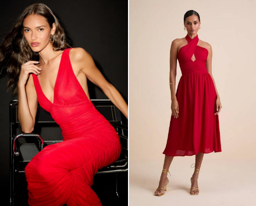 Date Night Outfit Crisis? This Under $50 Red Dress Fixed It cover photo collage