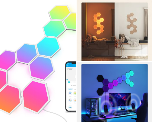 Nanoleaf Light Panels / Shapes cover photo collage
