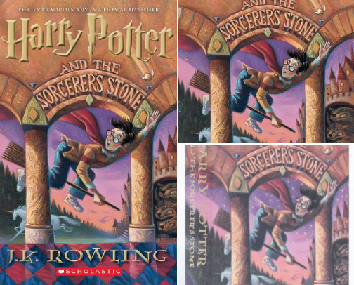 Harry Potter and the Sorcerer's Stone (Harry Potter, Book 1) by J. K. Rowling, Mary GrandPré cover photo collage