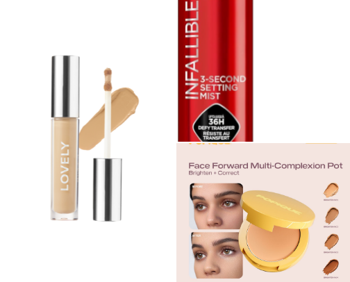Makeup that could work for you as an oily acne prone girly ✨ cover photo collage