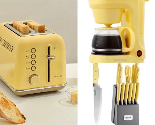 Yellow kitchen cover photo collage