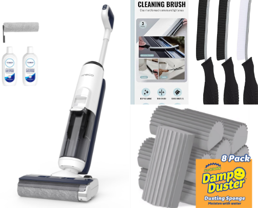 ✨Busy Mom Cleaning Favorites: Products That Save Me Time✨ cover photo collage