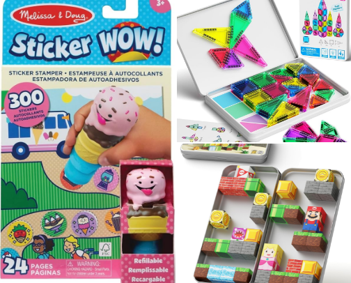 Travel toys for littles cover photo collage