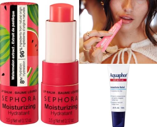 Lip products for cracked lips cover photo collage