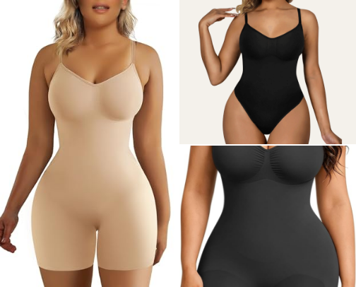 Women Tummy Control Bodysuit Mid Thigh Styles That Are Turning Heads cover photo collage