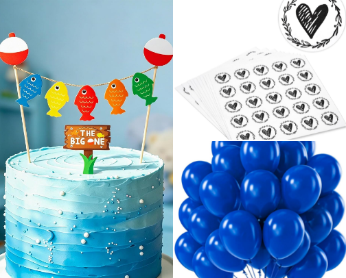 🐟O-FISH-ALLY ONE🐠 Baby’s 1st Birthday 🩶 cover photo collage