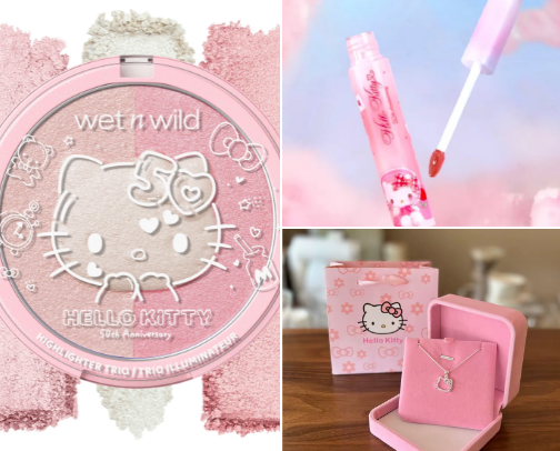 The cutest Hello kitty makeup cover photo collage