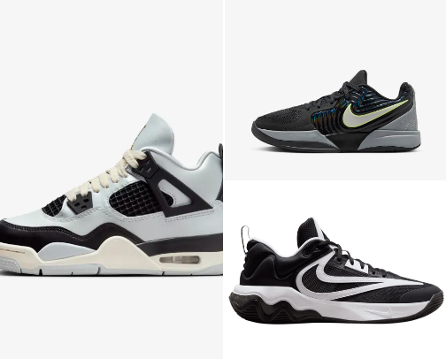 Basketball and life style shoes cover photo collage