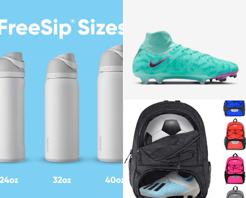 Soccer things cover photo collage