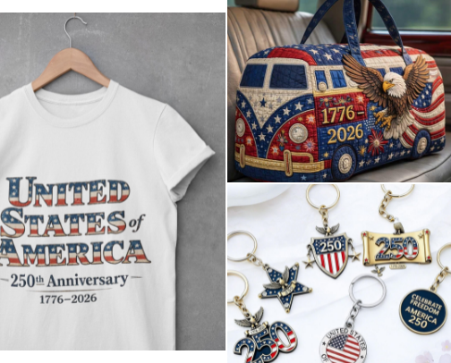 USA 250th anniversary celebrations cover photo collage