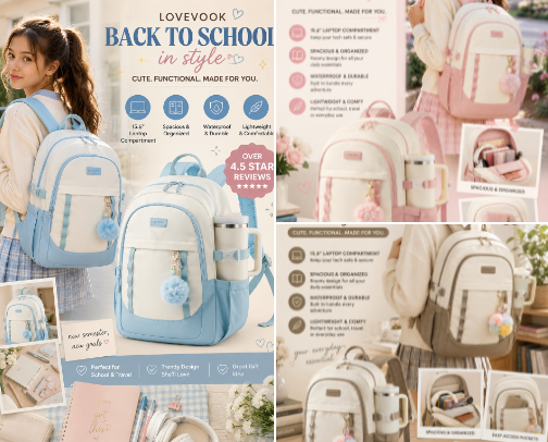 Carry Everything You Need in Style—The Perfect Backpack Awaits! 🎒✨ cover photo collage