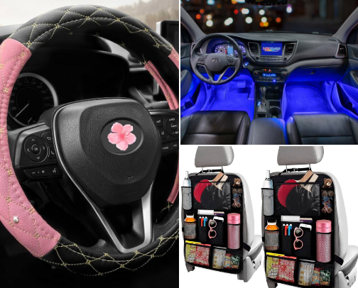 Car accessories cover photo collage
