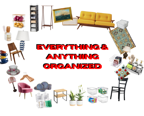Household organization products cover photo collage