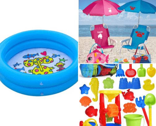 Beach with the family cover photo collage
