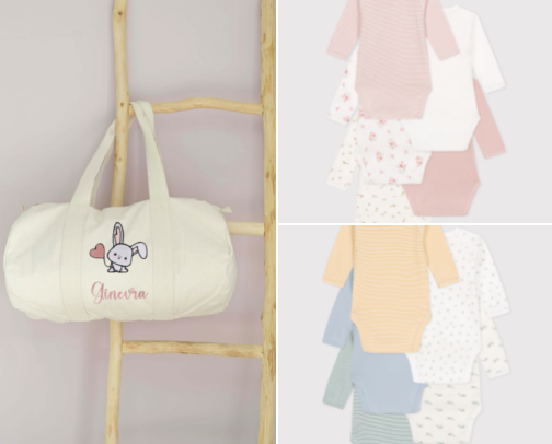 Borsa parto baby cover photo collage