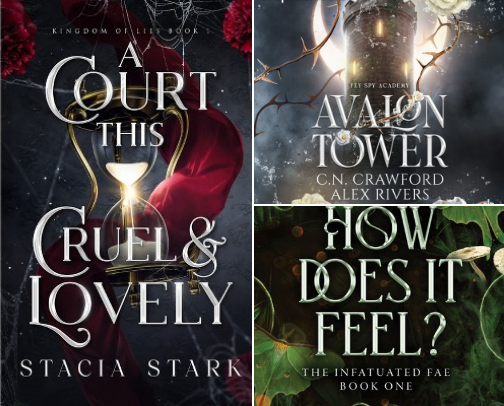 Bingeable and completed fantasy romance series cover photo collage