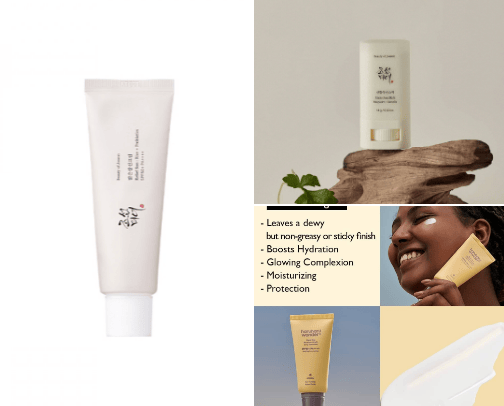 Sunscreens for flawless skin cover photo collage