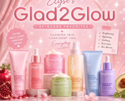 💞GLAD2GLOW SKINCARE HAUL🩷✨ cover photo collage