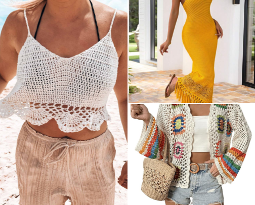 CROCHET CLOTHING AND ACCESSORIES cover photo collage