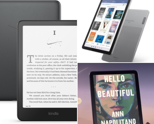 From Paper to Pixels: Best E-Readers cover photo collage