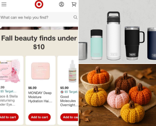 Shopping, Decor, Household Items, Skincare, Clothing, Shoes for Fall ✨ cover photo collage