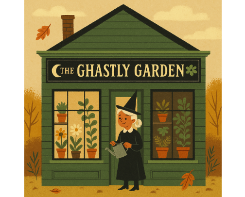 Witch City: The Ghastly Garden cover photo collage
