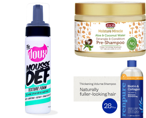 My go-to hair products 💕 cover photo collage