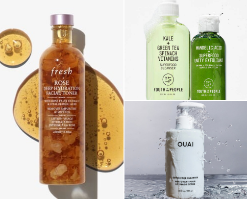 Skincare products that I absolutely love, both high end and drugstore!! cover photo collage