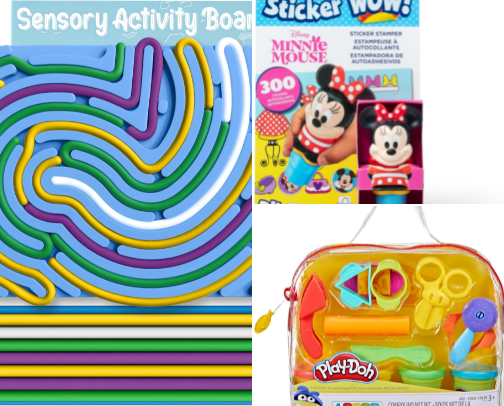 Toys for travel cover photo collage